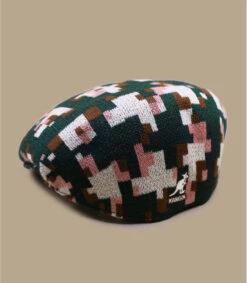 Kangol 504 Pixelated Plaid Pine Cream -Chapeaux À La Mode 504 pixelated plaid pine cream 2