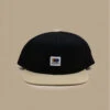 Brixton Alton Snapback Black Tan Suede