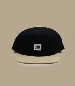 Brixton Alton Snapback Black Tan Suede
