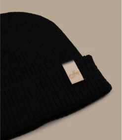 Bonnet Ahoy Black Beige. Eco & Fabriqué En France -Chapeaux À La Mode bonnet ahoy black beige eco fabrique en france 1
