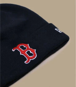 NEW ERA Bonnet MLB Essential Cuff Boston Team -Chapeaux À La Mode bonnet mlb essential cuff boston team 1
