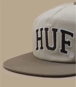 HUF Casquette Arch Logo Snapback Cream -Chapeaux À La Mode casquette arch logo snapback cream 2