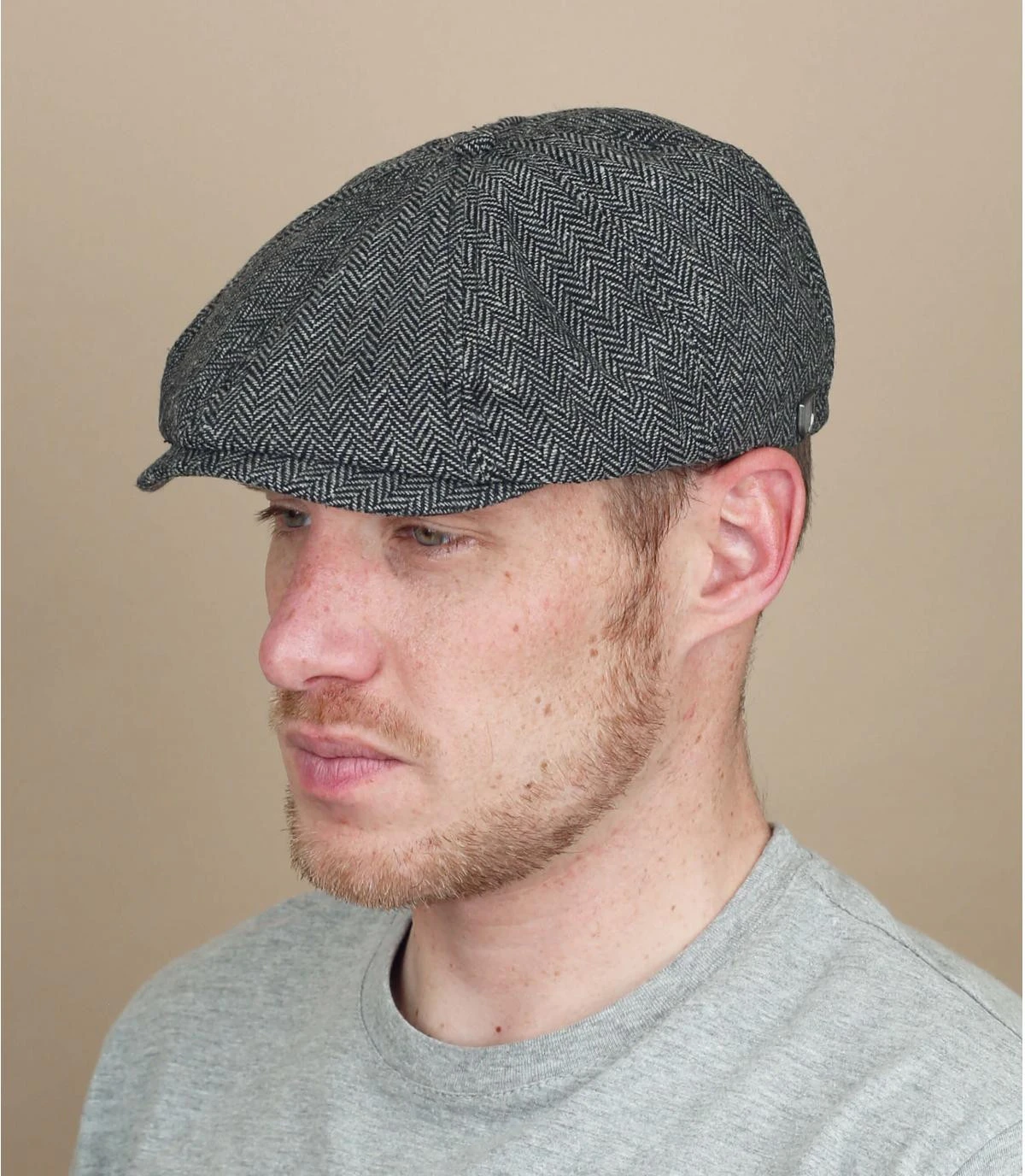 Brixton Brood Grey Black Herringbone 3 Brixton Brood Grey Black Herringbone
