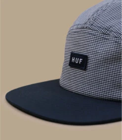 HUF Casquette Micro Gngham Logo Volley Navy -Chapeaux À La Mode casquette micro gngham logo volley navy 2