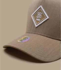 Casquette Trucker HFT Fine Herringbone Camel -Chapeaux À La Mode casquette trucker hft fine herringbone camel 2