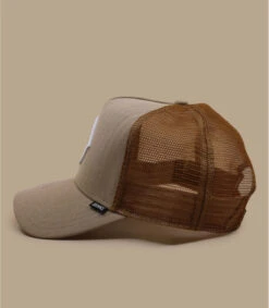 Casquette Trucker HFT Fine Herringbone Camel -Chapeaux À La Mode casquette trucker hft fine herringbone camel 3