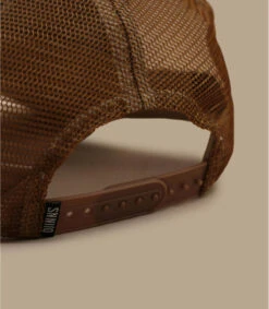 Casquette Trucker HFT Fine Herringbone Camel -Chapeaux À La Mode casquette trucker hft fine herringbone camel 4