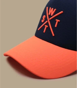WATTS Cassquette Tribe Bleu Marine Orange Fluo -Chapeaux À La Mode cassquette tribe bleu marine orange fluo 2