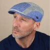 Chadli Bleu Gris -Chapeaux À La Mode chadli bleu grisberet20patchwork20bleu20gris20Chadli20bleu20gris