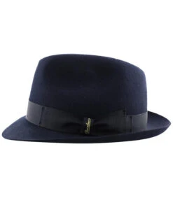 Borsalino Chapeau Feutre Lapin Marengo Marine -Chapeaux À La Mode chapeau feutre marengo marineBorsalino20Chapeau20Borsalino20feutre20lapin20b