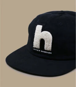 HUF Chenille Patch 6 Panel Black -Chapeaux À La Mode chenille patch 6 panel black 2