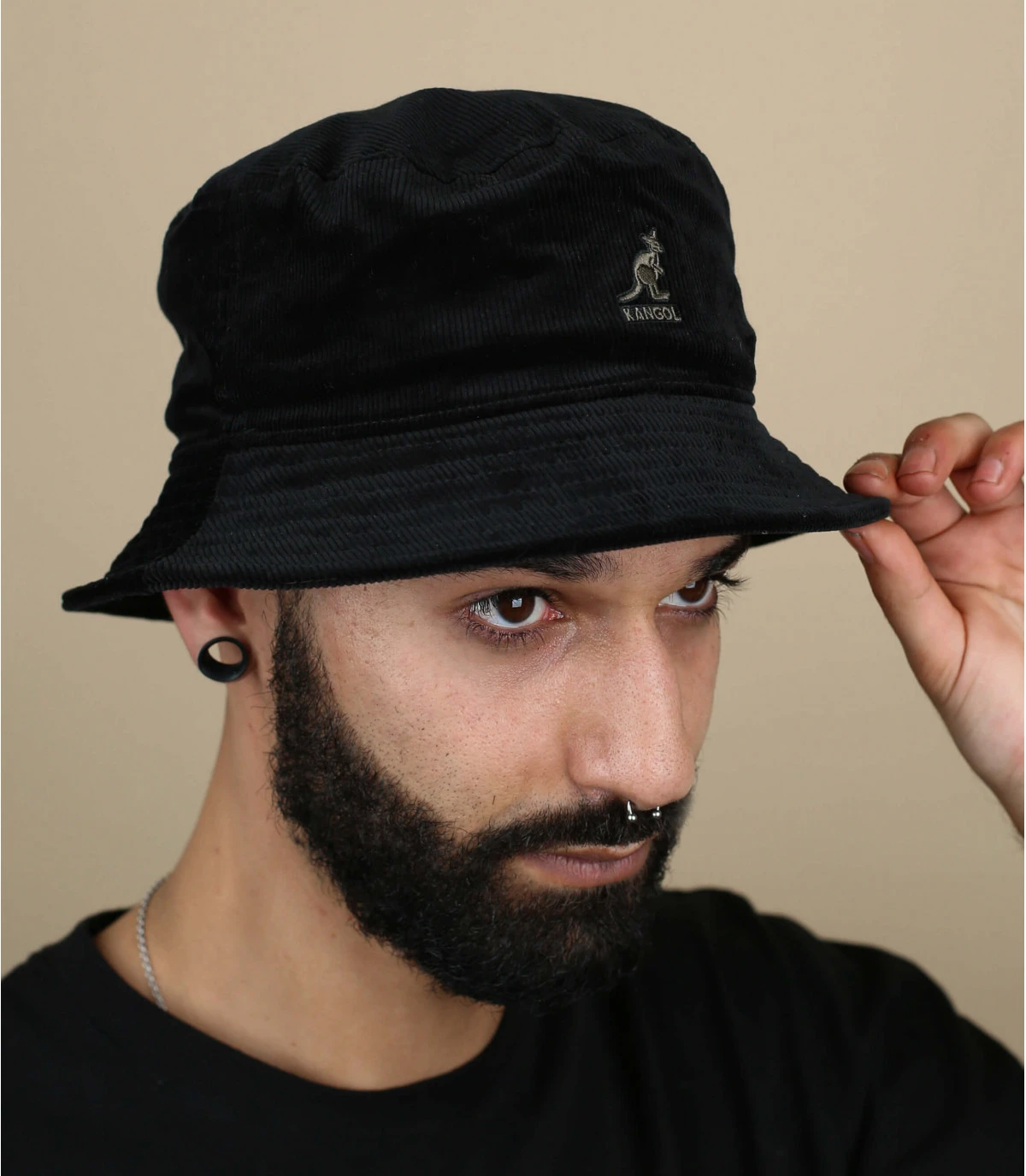 Kangol Cord Bucket Black 3 Kangol Cord Bucket Black