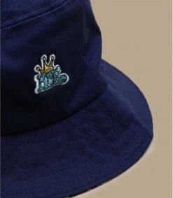 HUF Crown Reversible Bucket Navy Blazer -Chapeaux À La Mode crown reversible bucket camel navy blazer 2