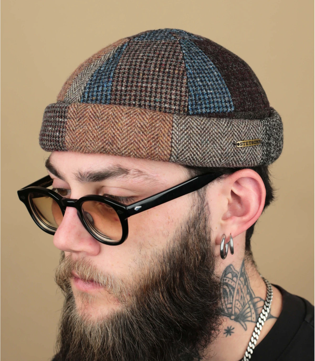 Stetson Docker Patchwork Brown Mix 3 Stetson Docker Patchwork Brown Mix