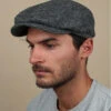 Driver Cap Herringbone Grey -Chapeaux À La Mode driver cap herringbone greyberet20gris20laine20Driver20Cap20Herringbone20grey