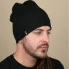 Barts Eclipse Beanie Reversible Black Grey -Chapeaux À La Mode eclipse beanie black
