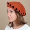 Ellie Erable 1 Ellie Erable -Chapeaux À La Mode ellie erableberet20orange20ruban20noue20Ellie20erable
