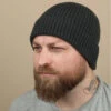 Engineered Knit Ribbed Beanie Graphite Grey 1 Engineered Knit Ribbed Beanie Graphite Grey -Chapeaux À La Mode engineered knit ribbed beanie graphite grey
