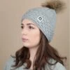 Evelina Real Fur Light Grey -Chapeaux À La Mode evelina real fur light grey