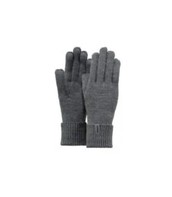 Barts Fine Knitted Gloves Dark Heather -Chapeaux À La Mode fine knitted gloves dark heatherGants20femme20gris