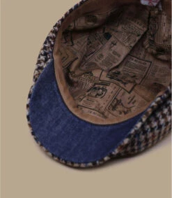 Stetson Hatteras Harris Tweed Beige Black Houndstooth -Chapeaux À La Mode hatteras harris tweed beige black houndstooth 2