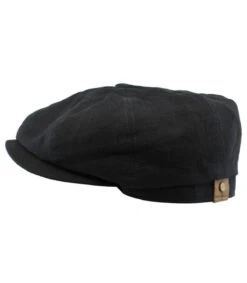 Stetson Hatteras Lin Noir -Chapeaux À La Mode hatteras lin noircasquette20gavroche20lin20noir