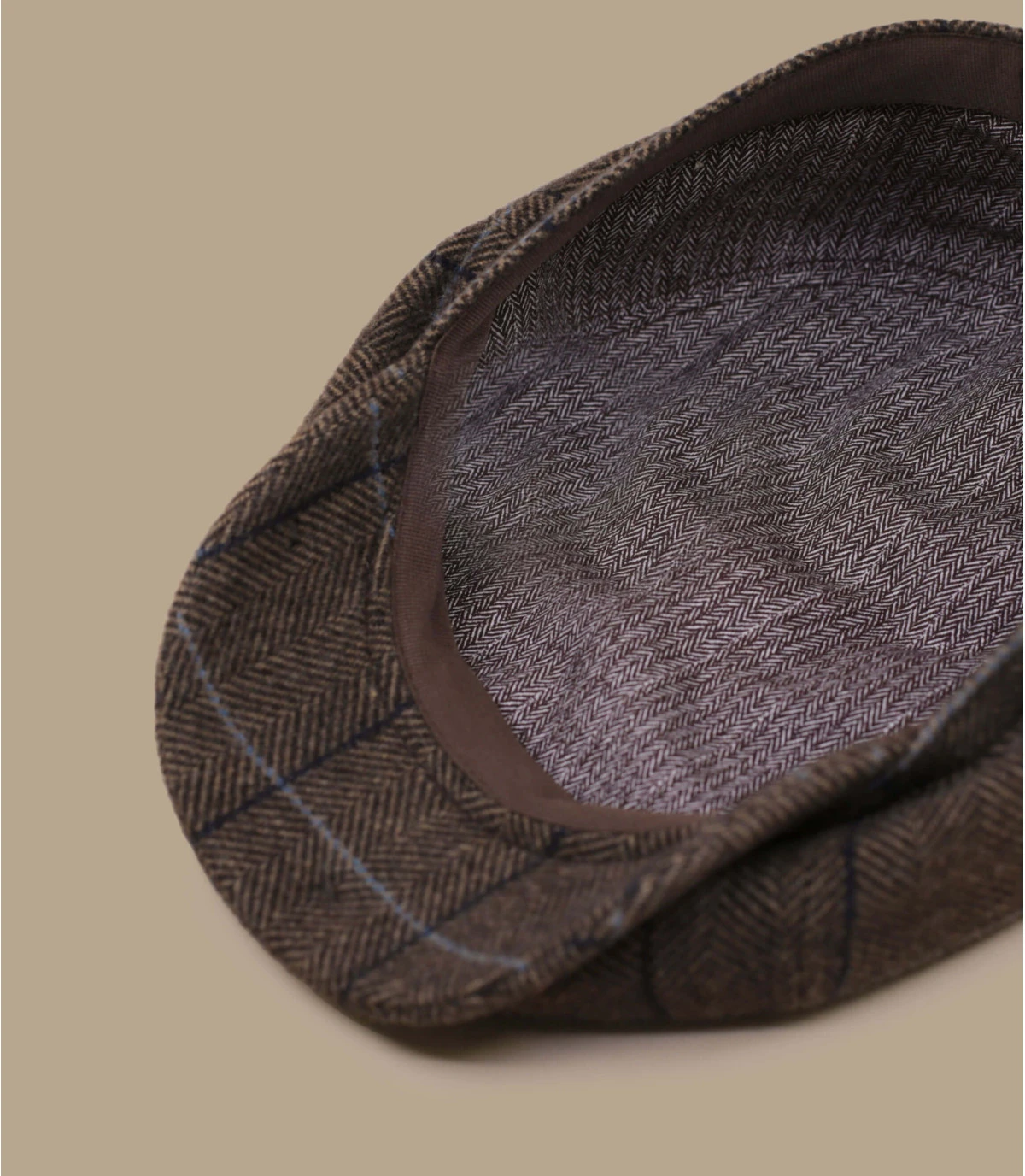 Stetson Hatteras Wool Brown Herringbone 6 Stetson Hatteras Wool Brown Herringbone – Image 4