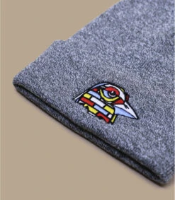 Keim Street Bird Beanie Heather Grey -Chapeaux À La Mode keim street bird beanie heather grey 3