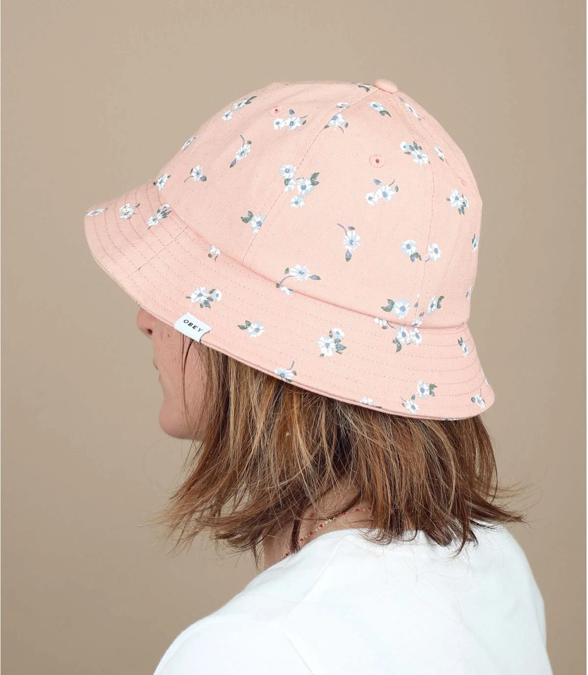 OBEY Lebra Bucket Peach Multi 3 OBEY Lebra Bucket Peach Multi