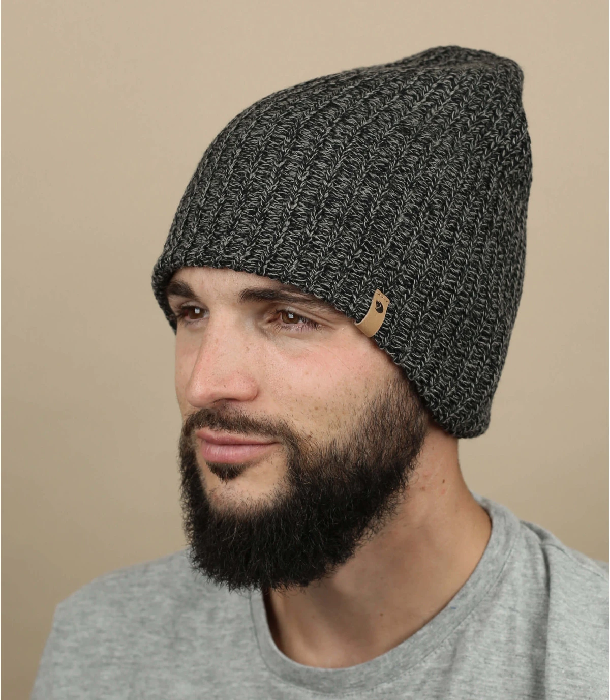 Fjallraven Ovik Melange Beanie Mountain Black 3 Fjallraven Ovik Melange Beanie Mountain Black