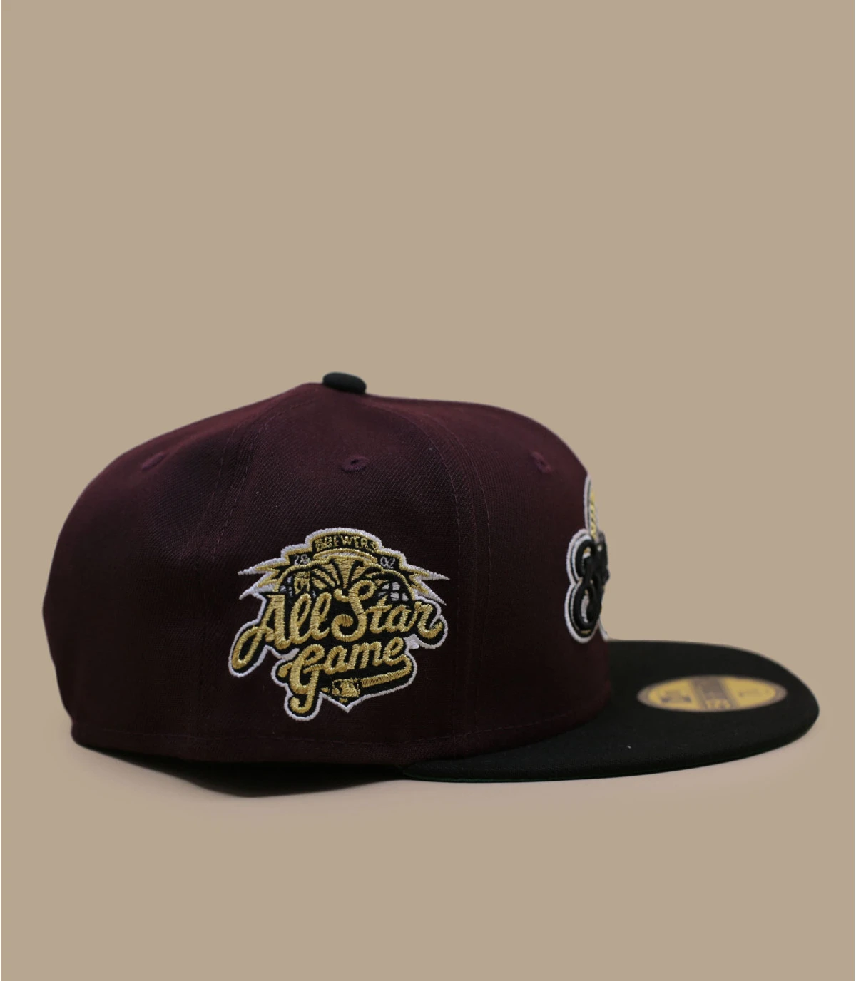 NEW ERA Side Patch 59Fifty Milwaukee Brewers Marron Black 6 NEW ERA Side Patch 59Fifty Milwaukee Brewers Marron Black – Image 4