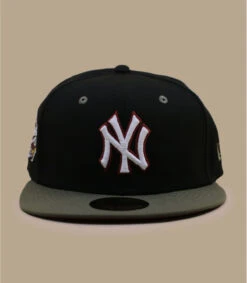 NEW ERA Side Patch 59Fifty New York Yankees Black New Olive -Chapeaux À La Mode side patch 59fifty new york yankees black new olive 1