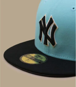 NEW ERA Side Patch 59Fifty New York Yankees Blue Tint Black -Chapeaux À La Mode side patch 59fifty new york yankees blue tint black 2