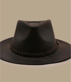 Stetson Western Buffalo Leather Brown -Chapeaux À La Mode western buffalo leather brown 2