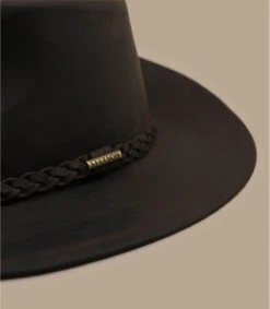 Stetson Western Buffalo Leather Brown -Chapeaux À La Mode western buffalo leather brown 3